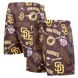 San Diego Padres Brown Swim Shorts Coperstown Collection Size Small